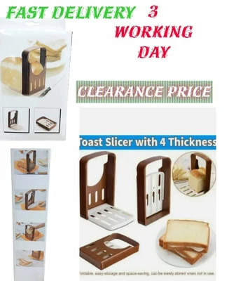 £6.79 • Buy New Loaf Toast Bread Slicer Plastic Loaf Cutter Slicing Dispenser Kitchen Tool