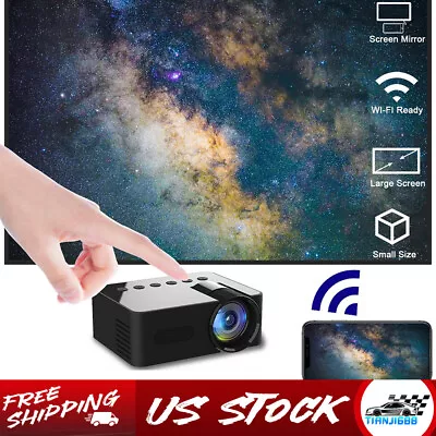 Mini Projector LED HD 1080P Home Cinema Portable Office Theater Movie Projector • $31.58