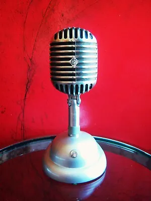 Vintage 1940's Shure Brothers 55 Fatboy Microphone Elvis Deco W S-36 Stand # 5 • $415