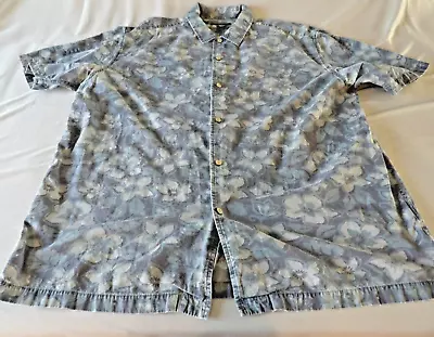Eddie Bauer Mens XLT Extra Large Tall Vintage Tropical Hawaiian Shirt Distressed • $9.99