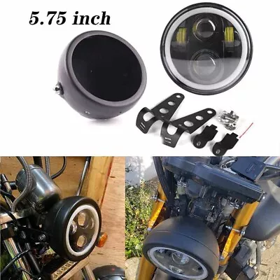 5.75  LED Headlight + Housing Mount Bracket For Yamaha V-Star XVS 650 950 1100 • $58.75