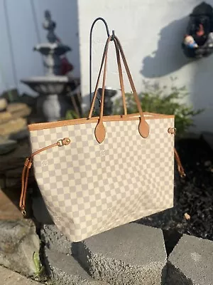 Authentic Louis Vuitton Neverfull GM Damier Azur Bag Purse • $699
