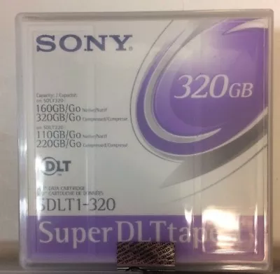 Sony SDLT1-320 Super DLT 160GB/320GB 1/2  Tape Data Cartridge • $11.99