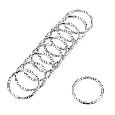 20mm Metal O Rings Non-Welded For Straps Bags Belts DIY Silver Tone 10pcs • $7.08