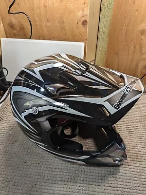 SEVEN ZERO SEVEN WRECKER GRAPHICS Helmet Motocross Dirtbike Offroad Adult M NEW • $51