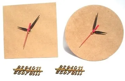MDF Clock Face Make Your Own Clock Schools Workshops Crafts Round Or Square • £3.99