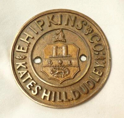 £17.99 • Buy HIPKINS & Co, KATES HILL, DUDLEY - SAFE MAKER'S PLATE/ PLAQUE - Cast Brass