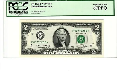 $2 Dollars 1976  Federal Reserve Stat Note  Lucky Money Value $300 • $300