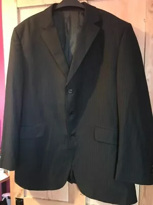 Karl Jackson The Business Suit Black Pinstripe Jacket 44 Inch Chest Short Length • £12.50