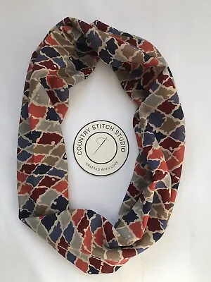 Infinity Double Loop Circle Scarf Liberty Varuna Wool “Amneris”Handmade • £21.99