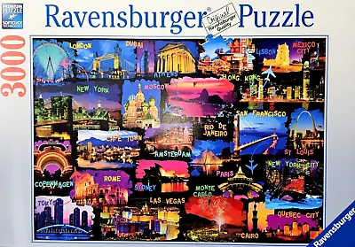 Ravensburger Around The World - 3000 Piece Puzzle - 48  X 32  Famous Cities • $21.83