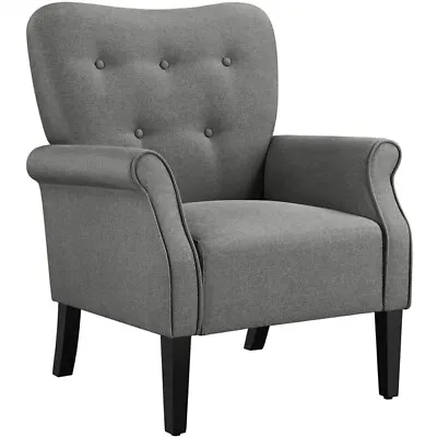  Mid-century Modern Accent Chair Upholstered Sofa Chair For Living Room Bedroom • £97.99