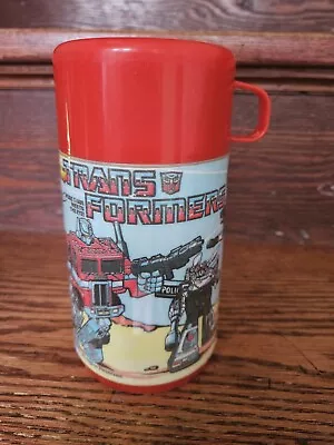 Vintage 1984 Transformers Thermos For Lunchbox Hasbro Aladdin • $24.99