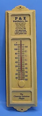 P & E Distributors Inc Cleaners Van Buren Maine Plastic Wall Thermometer Clean • $19