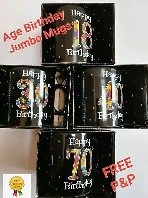 £8.49 • Buy 20oz Pint Jumbo Birthday Mug Age 30th 40th 50th 60th 65th 70th 80th Grandson Son
