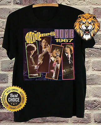 Vintage The Monkees Live 1967 Music Band T-Shirt A3685 • $17.98