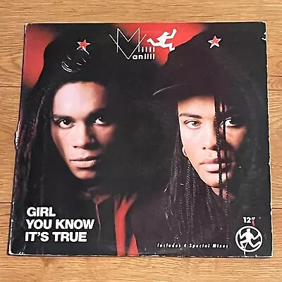 Milli Vanilli Maxi-Single:  Girl You Know It's True  1988 Arista ADI-9780 VG+ • $11.50