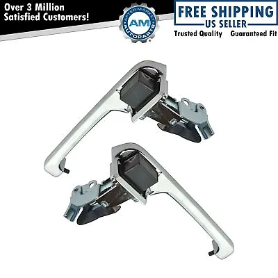 Chrome Outside Exterior Door Handle Left & Right Pair Set For 80-96 Ford Truck • $42.85