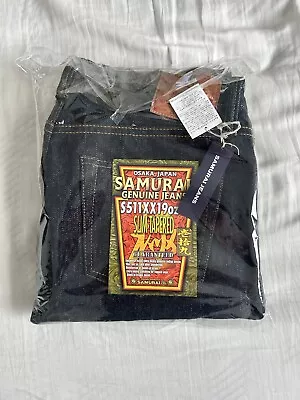 Samurai Jeans S511XX19OZ-II 19 Oz Japanese Selvedge Denim Size 33x34 Slim Taper • $250