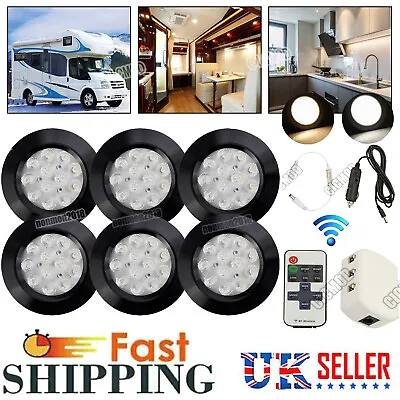 12V LED Recessed Ceiling Light Downlight Spot Light Caravan Camper Van RV Black • £7.51