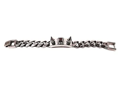 MAWI LONDON Gunmetal Spiked ID Bracelet • $224.10