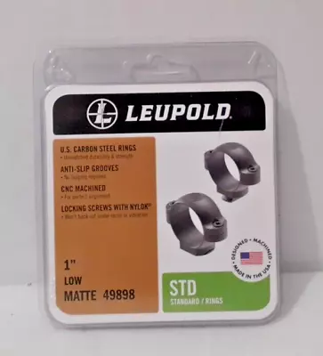 Leupold Std Standard Rings 1  Low Matte 49898 Nip • $29.99