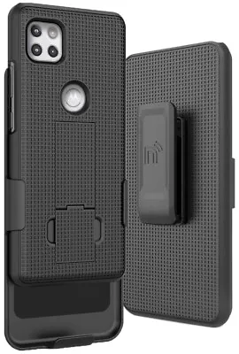 Grid Case Cover And Belt Clip Holster For Motorola Moto One 5G ACE Phone XT2113 • $16.95