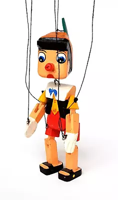 Pinocchio Handmade Wooden Marionette Puppet Home Decor Ornament • $45