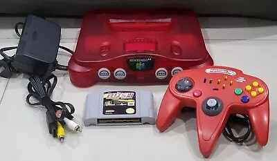 Nintendo 64 N64 Custom Pal Red Console W/ Expansion Pack And Game • $329