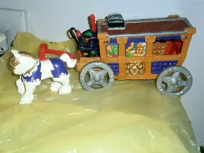 Vtg Toy Fisher-Price Royal Coach 1999 Horse Works With Magic Castle + Crossbow • $32.99