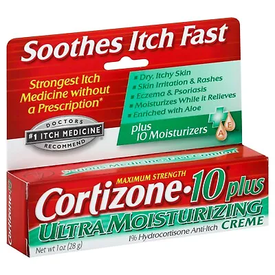 Cortizone 10 Plus Ultra Moisturizing Anti-Itch Creme 1 OZ..+ • $15.99