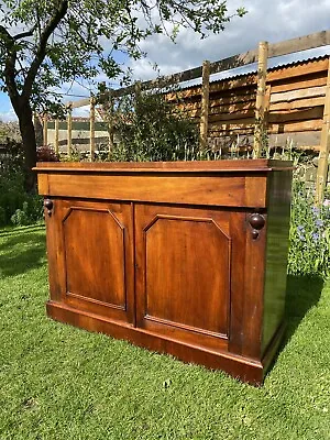 £120 • Buy Antique Mahogany 2 Door Sideboard Cupboard Cabinet Larder 