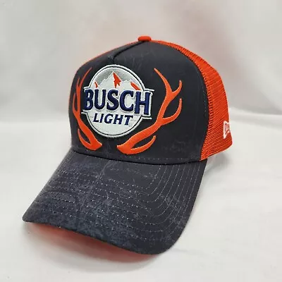 New Era 9FORTY Busch Light Antlers Snapback Trucker Hat Hunting Deer NASCAR Fish • $19.99