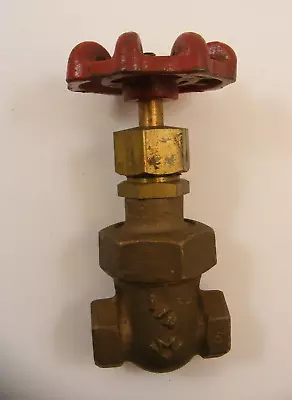 Milwaukee Valve Co. 1/4  Pipe Thread Gate  Valve #1143 Brass Unused New Open Box • $15.99