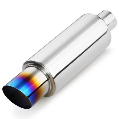 2  Inlet 3  Outlet Performance Mufflers Exhaust/Resonator SS Universal • $53