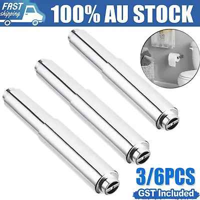 3/6PCS Replacement Toilet Paper Roll Holder Insert Spring Roller Spindle Silver • $14.99