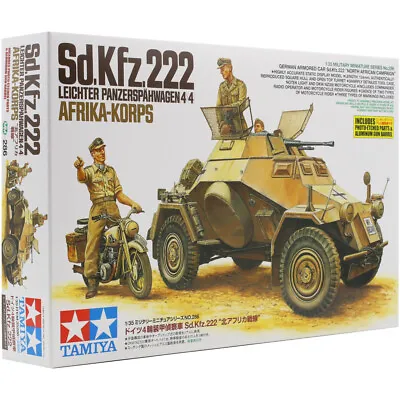 Tamiya 35286 German Armoured Car Sd.Kfz.222 Africa Korps 1:35 Scale Model Kit • £30.40