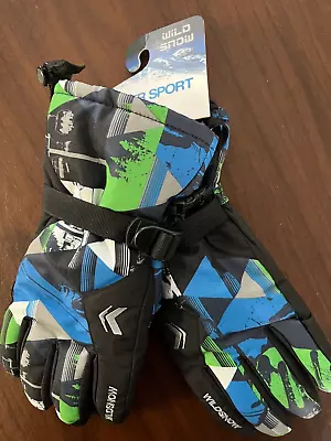 WILD SNOW WINTER SKI GLOVES Size XL BLUE • $18