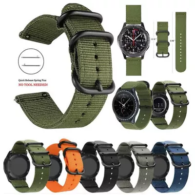 18 20 22mm Quick Release Nylon Canvas Fabric Band For Various Smart Watch Strap • $8.87