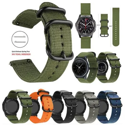 For Various Smart Watch Strap 18 20 22Mm Quick Release Nylon Canvas Fabric Band • $9.75