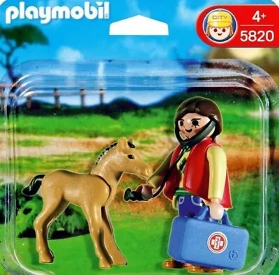 £3.50 • Buy Playmobil 5820 - Vet & Horse Foal 2x Figures Stethoscope Farm [New Open] B