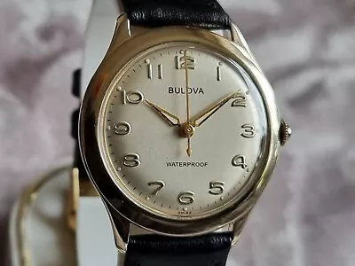 Bulova 1962 SURF MASTER Vintage Manual Wind Watch 11AFC Pearl Tone Dial Special • $240