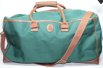$25.76 • Buy Vtg 22  Ralph Lauren Polo Green Canvas Large Duffle Bag Weekend Travel Luggage