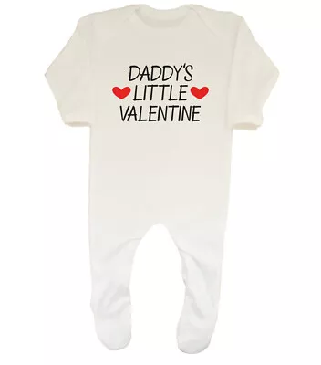 Daddy's Little Valentine Girls Baby Grow Sleepsuit • £9.99