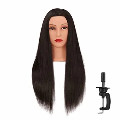 Cosmetology Mannequin Head 100% Human Hair Hairdresser Training Super Long Stand • $26.29