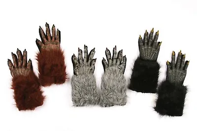 Werewolf Costume Gloves Hands Claws Long Hairy Fur Monster • $19.90