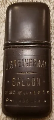 1900's Celluloid J. Steigerwald Saloon Advertising Match Safe Philadelphia Pa • $99.99