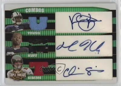 2006 Topps Triple Threads Emerald /18 Vince Young Michael Huff Rookie Auto RC • $69.54