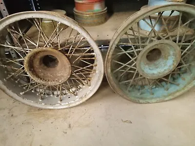 Vintage Wire Spoke Wheels Knock Off. Used On My 1940 Sprint Car One Front One Bk • $350