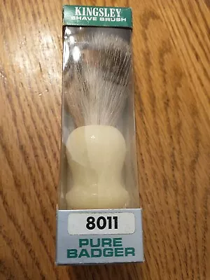 Vintage NOS  Kingsley Barber's Shaving Brush Pure Badger Bristle Austria • $40.20